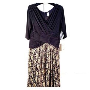 BLACK & METALLIC SURPLUS FRONT 3/4 SLEEVE 12